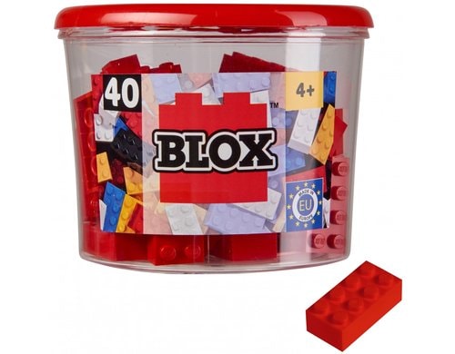 BLOX 40 rote 8er Steine in Dose