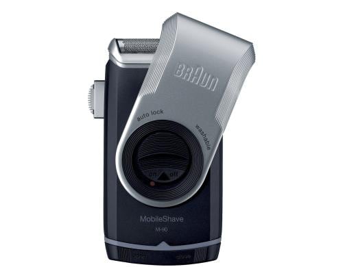 Braun Rasierer MobileShave M-90 Drehverschluss und Einschaltsperre