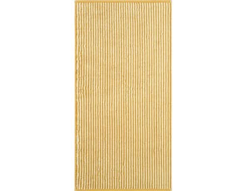 Cawö Duschtuch Two-Tone Stripe gold , 80 x 150