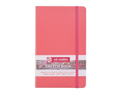 Talens Skizzenbuch 13 x 21 cm 140g/m2, 80 Bogen, gebunden, Coral Red