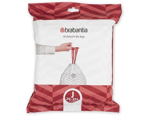 Brabantia Kehrichtsack Perfectfit J 20-25L, 40 Stück Spenderpack