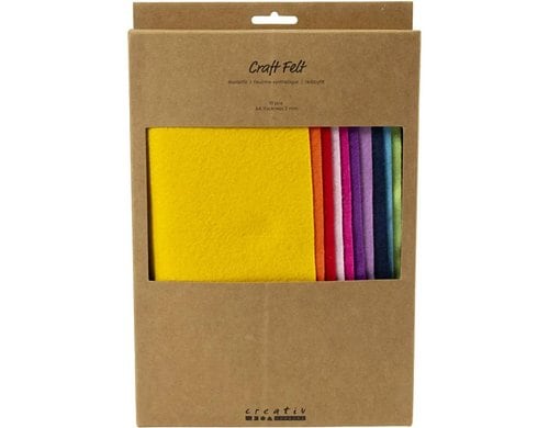 Creativ Company Bastelfilz A4 10 Stück, sortiert