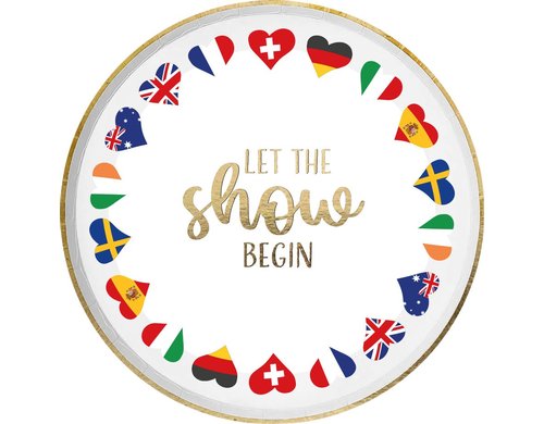 B+C Teller Flaggen 23cm 10 Stück