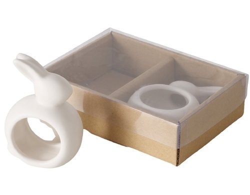 Boltze Serviettenhalter Hase Mercy 2-teilig, Keramik