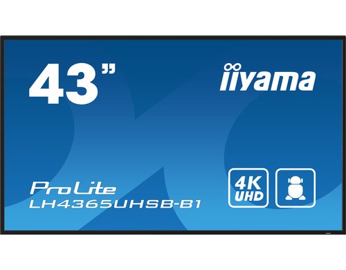 Iiyama LH4365UHSB-B1 43, IPS, UHD, 800cd, Android