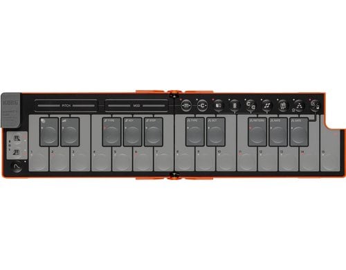 Korg nanoKEY Fold Lava Orange Ltd. USB-Controller, 25 Tasten, orange, faltbar