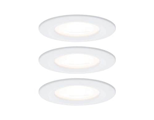 LED Einbauleuchte Nova Basisset starr IP44 GU10 3x6,5W 3x460lm 230V 2700K Weiss matt
