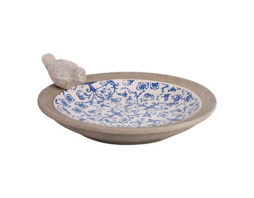 Esschert Design Aged Ceramic Vogeltränke L 33,5 x B 33,5 x H 10,8 cm