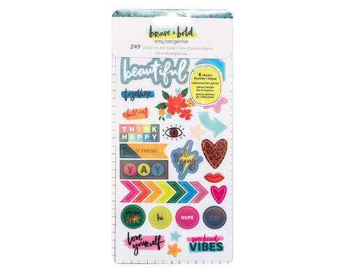 American Crafts Stickerbuch Bold + Brave 249 Stück