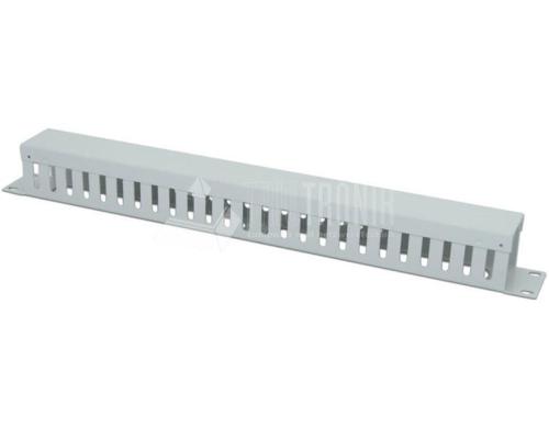 19 WIREWIN 1HE Kabelführungspanel, grau, abgedeckt