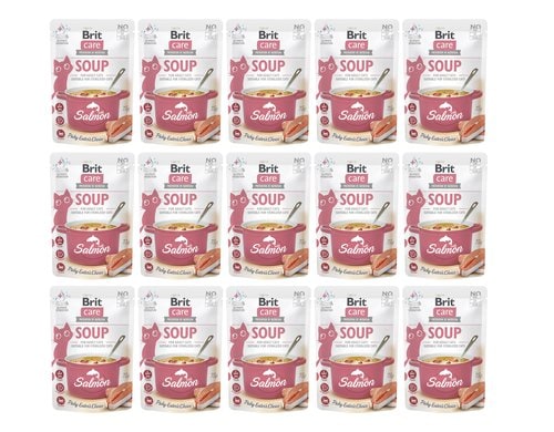 Brit Care Cat Soup with Salmon 15x75g 1125 g