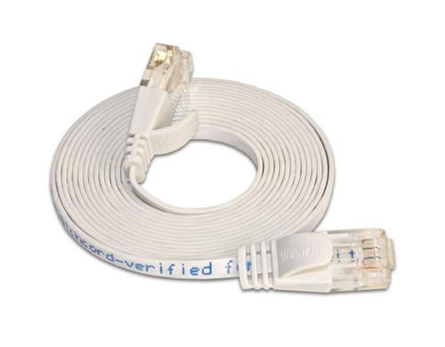 Wirewin Slim Patchkabel: UTP, 3m, weiss Cat.6, AWG36, Klinkenschutz, Längenaufdruck