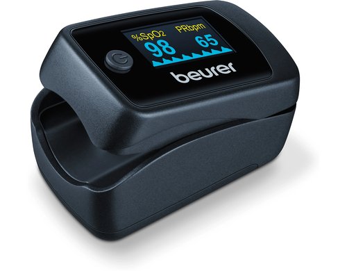 Beurer Pulsoxymeter PO45 SpO2, Pulsfrequenz, PMI