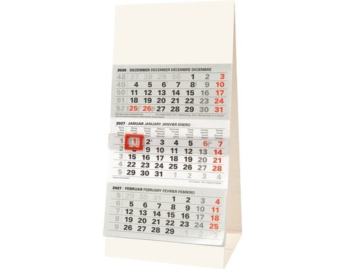 Biella Pultkalender Desktop Peak 2027 3M/1S, 9,7 x 12 cm