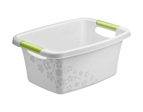 Rotho Wanne Flowers 12 Liter cool grey 395x294x175 mm