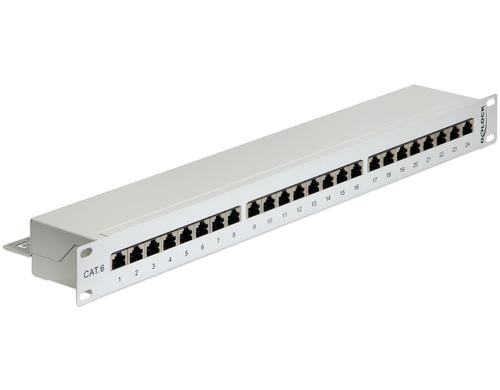 Delock 19 Patchpanel 24 Port Cat.6, grau