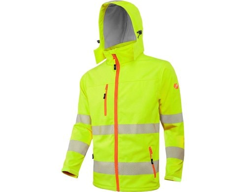 ACE Neon Lite Softshell Warnjacke 3XL für Herren (Klasse 3) - Gelb