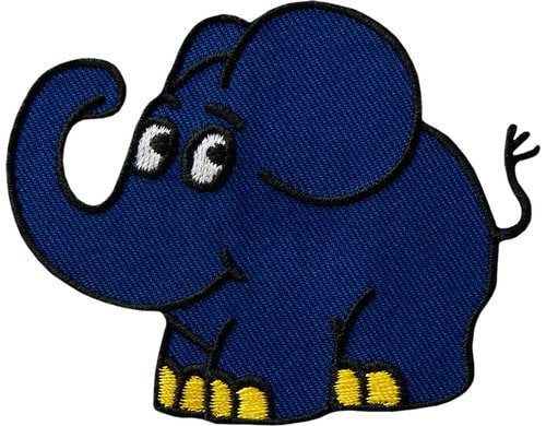 Monoquick Aufbügelbild Midi Die Maus Elefant 6 x 7.5 cm