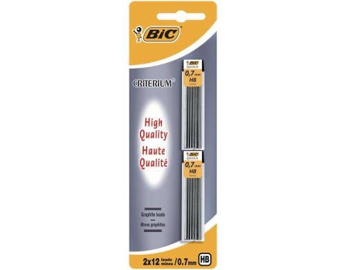 Bic HB 0.7mm Druckbleistift Ersatzminen 2x 12 Minen