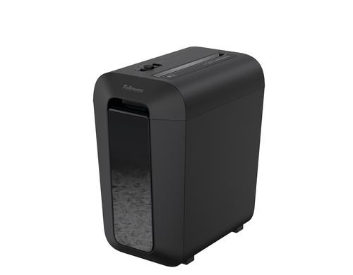 Fellowes Aktenvernichter LX65 schwarz 10 Blatt, 22 Liter, Microschnitt