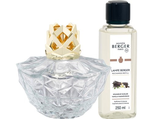 Maison B. Duftlampe Kali mit 250ml Splendeur Vanille, Transparent