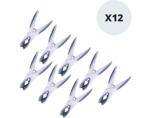 MSV Wäscheklammer Bi-Material grau 12x 12 Stk.