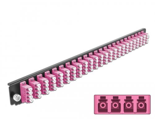 DeLock 19Spleissbox FB 24Port LC,Quad 19Spleissbox-DE,1HE,Violett,482.6x44x44mm