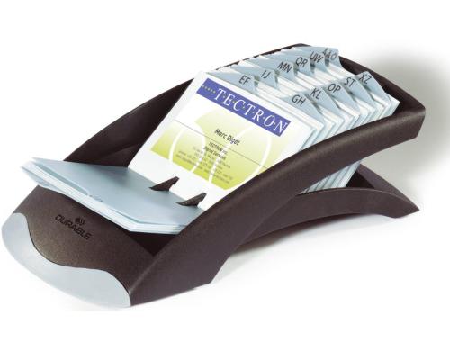 Durable Visitenkartenhalter Visifix Vegas 100 Hüllen für 200 Visitenkarten, schwarz