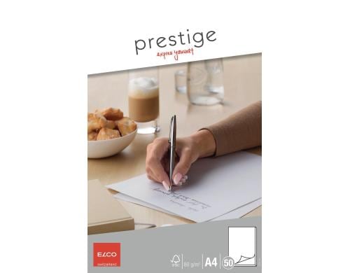 Elco Block Prestige A4 neutral 50 Blatt, mit Lösch- und Linienblatt