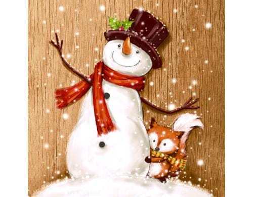 Paper + Design Servietten Cheery snowman 33x33 cm, 20 Stück