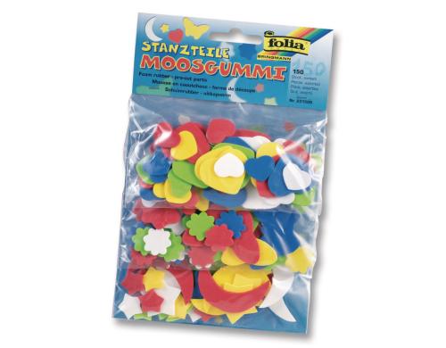 Folia Moosgummi-Stanzteile diverse Motive 150 Stück