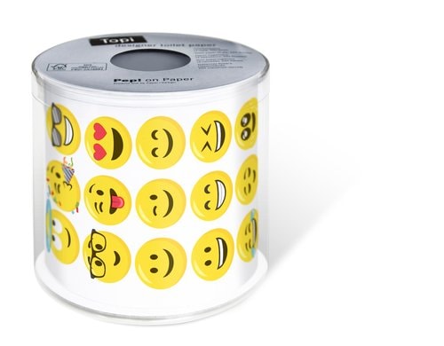 Paper+Design Toiletten-Papier Smileys 0.1x22m, 200 Blatt FSC