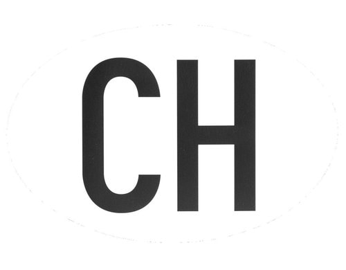 Hoheitszeichen CH ablösbar selbsthaftend, nicht magnetisch