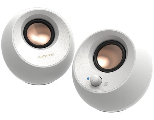 Creative Pebble V3 2.0 Lautsprecher Bluetooth 5.0, USB Audio, weiss