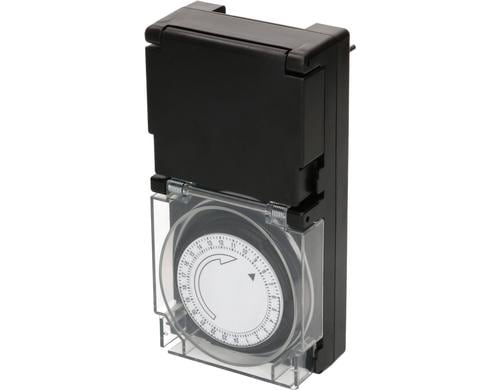 Max Hauri Zeitschaltuhr IP55 24h analog, schwarz