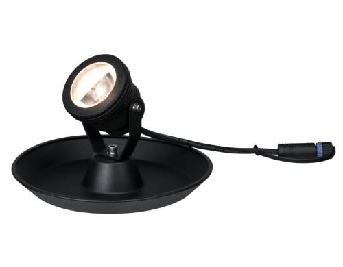 Paulmann Unterwasserspot 4W 400lm 3000K IP68, mit Metallteller, Schwarz