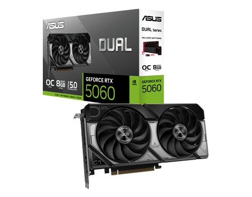 ASUS DUAL RTX5060 O8G, GDDR7 GeForce RTX5060, 3x DP, 1x HDMI
