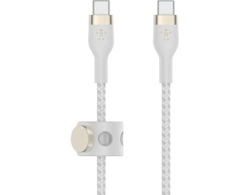 Belkin BOOST CHARGE Pro Flex USB-C-USB-C 2m Silikon weiss bis 60W