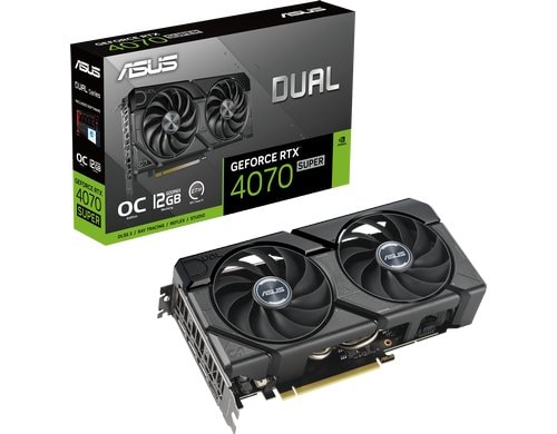 ASUS DUAL RTX4070 SUPER EVO O12G, GDDR6X GeForce RTX4070 SUPER, 3x DP, 1x HDMI