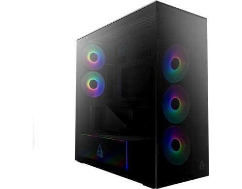 Arctic Cooling, PC-Gehäuse Xtender VG Black Schwarz, inkl. GPU-Halterung