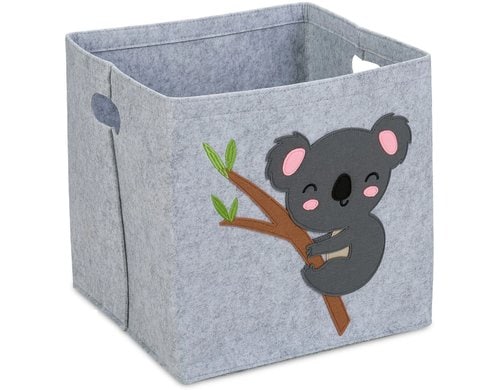Relaxdays Filz Aufbewahrungskorb Koala