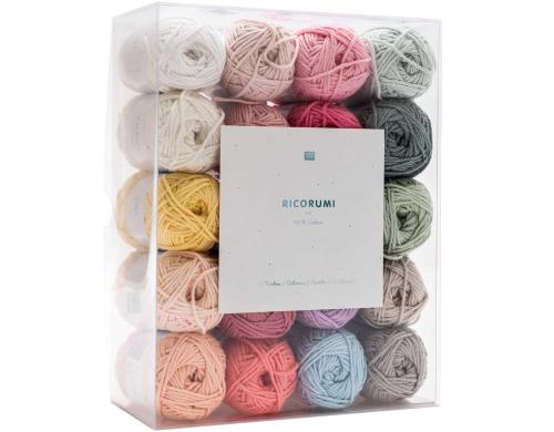 RICO Ricorumi - Set, 20-er, Baby Pastell 25 g, 57.5 m, 100 % CO