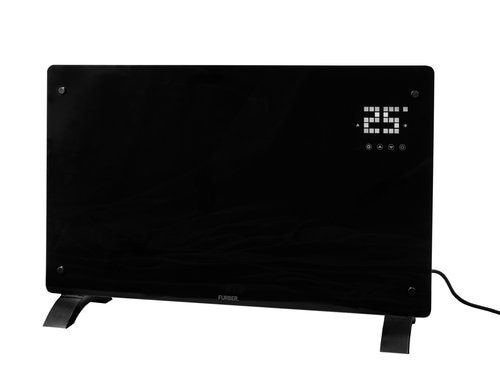 FURBER Konvektorheizung SAVI 20 schwarz Glasfront, 2000W, LED Display, wifi
