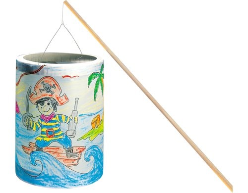 URSUS Laternen-Bastelset Ausmalen Piraten