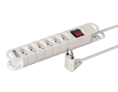 STEFFEN Steckerleiste VARIABL, 6xT13 Peachick Move, 3m Kabel, weiss, 320°