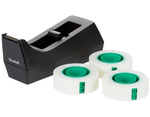 3M Scotch Magic Pultabroller schwarz Abroller schwarz + 3 Rollen 19 mm x 33 m