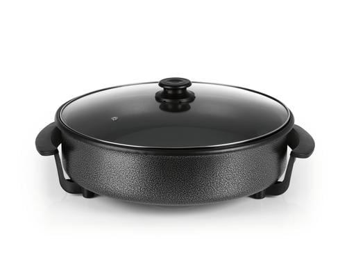 GOURMETmaxx Pizza Party Pfannen 1500W, 5L Fassvermögen, Antihaft