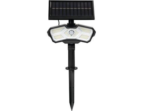 EASYmaxx Solarstrahler 3.7V schwarz Solarleuchte IP64, Wand oder Bodenmontage