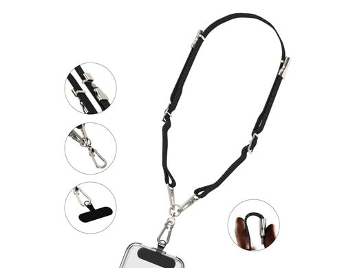 4SMARTS Handykette PowrCord Schwarz