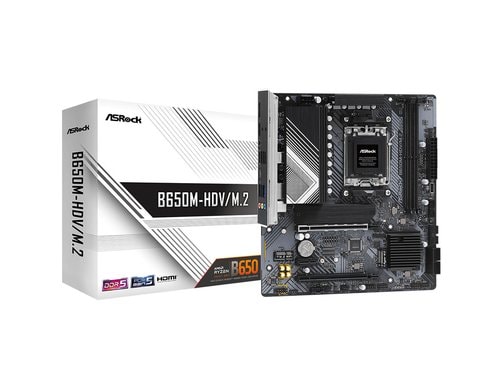 ASRock B650M-HDV/M.2, µATX, AM5 AMD B650, AM5, 2x DDR5, PCIe 4.0
